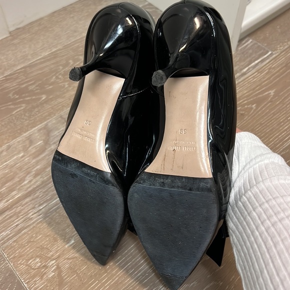 Black patent miu miu bow pump size 39 - Picture 3 of 4